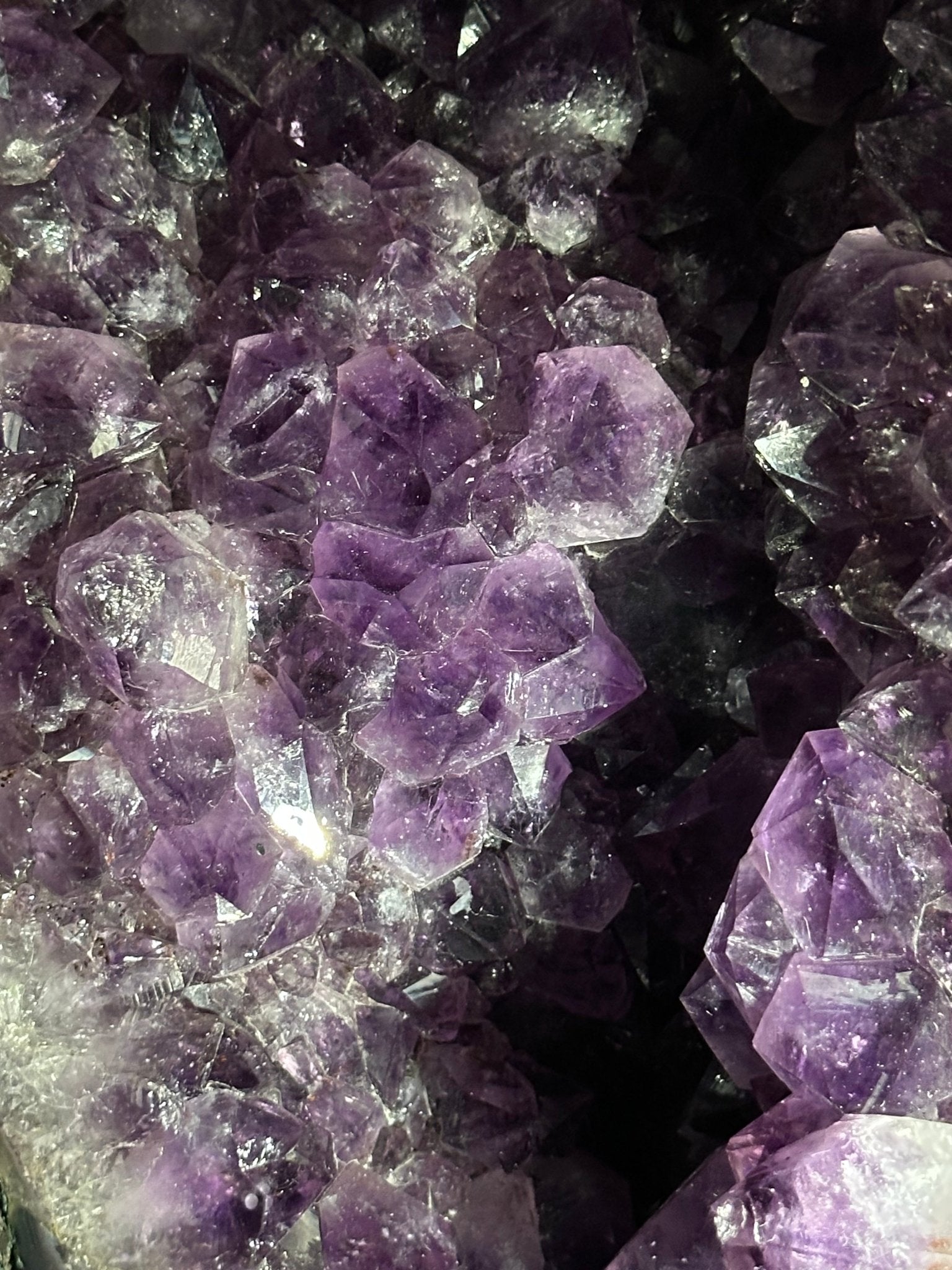 Extra Plus Quality Amethyst Clusters on Metal Stand, 161 lbs, 37" Tall #5491 - 0036 - Brazil GemsBrazil GemsExtra Plus Quality Amethyst Clusters on Metal Stand, 161 lbs, 37" Tall #5491 - 0036Clusters on Fixed Bases5491 - 0036
