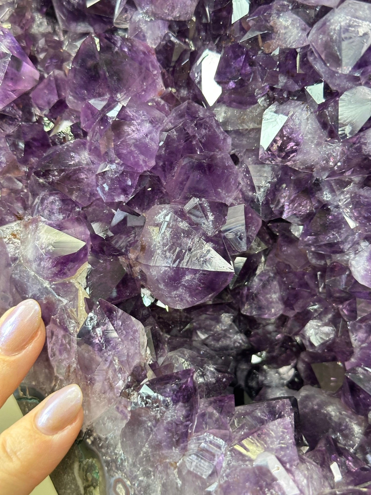 Extra Plus Quality Amethyst Clusters on Metal Stand, 161 lbs, 37" Tall #5491 - 0036 - Brazil GemsBrazil GemsExtra Plus Quality Amethyst Clusters on Metal Stand, 161 lbs, 37" Tall #5491 - 0036Clusters on Fixed Bases5491 - 0036