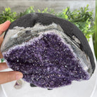 Extra Plus Quality Amethyst Druse Cluster on Metal Stand, 16.5 lbs & 12" tall #5491-0039 by Brazil Gems - Brazil GemsBrazil GemsExtra Plus Quality Amethyst Druse Cluster on Metal Stand, 16.5 lbs & 12" tall #5491-0039 by Brazil GemsClusters on Fixed Bases5491-0039