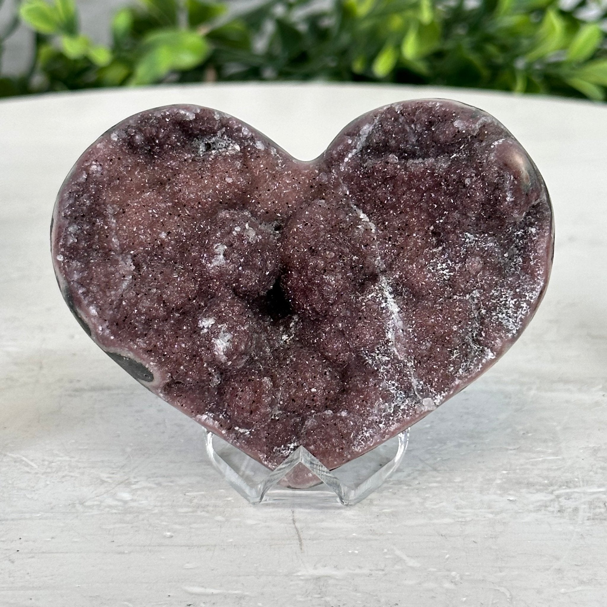 Extra Plus Quality Amethyst Heart Geode on an Acrylic Stand, 0.32 lbs & 2.4" Tall #5462-0027 by Brazil Gems - Brazil GemsBrazil GemsExtra Plus Quality Amethyst Heart Geode on an Acrylic Stand, 0.32 lbs & 2.4" Tall #5462-0027 by Brazil GemsHearts5462-0027