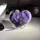 Extra Plus Quality Amethyst Heart Geode on an Acrylic Stand, 0.45 lbs & 2.4" Tall #5462-0036 by Brazil Gems - Brazil GemsBrazil GemsExtra Plus Quality Amethyst Heart Geode on an Acrylic Stand, 0.45 lbs & 2.4" Tall #5462-0036 by Brazil GemsHearts5462-0036