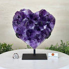 Extra Plus Quality Amethyst Heart Geode on stand, 10.4 lbs & 9.2" Tall #5463 - 0359 - Brazil GemsBrazil GemsExtra Plus Quality Amethyst Heart Geode on stand, 10.4 lbs & 9.2" Tall #5463 - 0359Hearts5463 - 0359