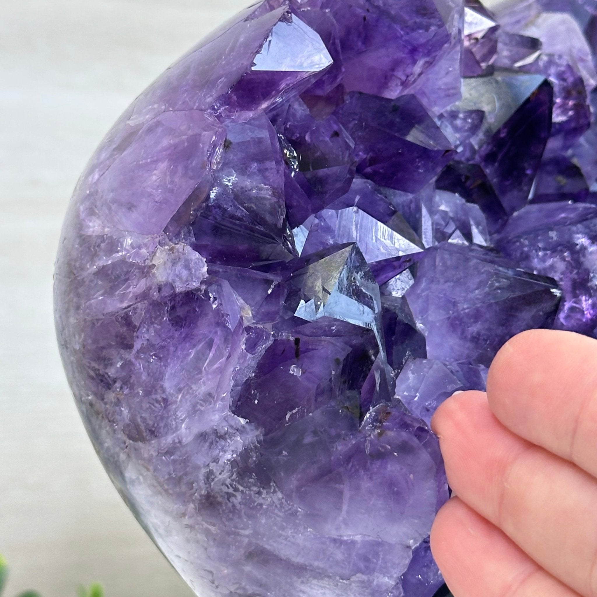 Extra Plus Quality Amethyst Heart Geode on stand, 10.4 lbs & 9.2" Tall #5463 - 0359 - Brazil GemsBrazil GemsExtra Plus Quality Amethyst Heart Geode on stand, 10.4 lbs & 9.2" Tall #5463 - 0359Hearts5463 - 0359