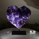 Extra Plus Quality Amethyst Heart Geode on stand, 10.4 lbs & 9.2" Tall #5463 - 0359 - Brazil GemsBrazil GemsExtra Plus Quality Amethyst Heart Geode on stand, 10.4 lbs & 9.2" Tall #5463 - 0359Hearts5463 - 0359