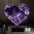 Extra Plus Quality Amethyst Heart Geode on stand, 11.3 lbs & 9.9" Tall #5463 - 0362 - Brazil GemsBrazil GemsExtra Plus Quality Amethyst Heart Geode on stand, 11.3 lbs & 9.9" Tall #5463 - 0362Hearts5463 - 0362