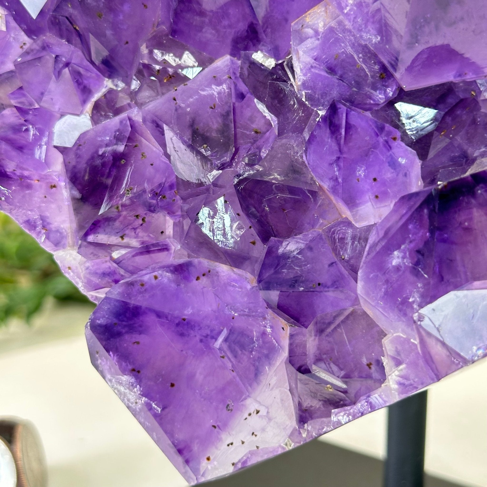 Extra Plus Quality Amethyst Heart Geode on stand, 11.3 lbs & 9.9" Tall #5463 - 0362 - Brazil GemsBrazil GemsExtra Plus Quality Amethyst Heart Geode on stand, 11.3 lbs & 9.9" Tall #5463 - 0362Hearts5463 - 0362