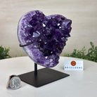 Extra Plus Quality Amethyst Heart Geode on stand, 2.7 lbs & 5.7" Tall #5463 - 0342 - Brazil GemsBrazil GemsExtra Plus Quality Amethyst Heart Geode on stand, 2.7 lbs & 5.7" Tall #5463 - 0342Hearts5463 - 0342