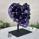 Extra Plus Quality Amethyst Heart Geode on stand, 7.7 lbs & 9" Tall #5463 - 0361 - Brazil GemsBrazil GemsExtra Plus Quality Amethyst Heart Geode on stand, 7.7 lbs & 9" Tall #5463 - 0361Hearts5463 - 0361