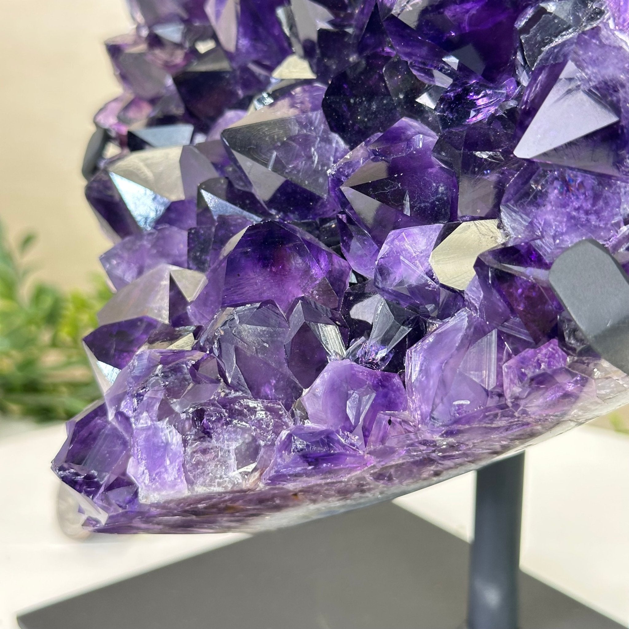 Extra Plus Quality Amethyst Heart Geode on stand, 7.7 lbs & 9" Tall #5463 - 0361 - Brazil GemsBrazil GemsExtra Plus Quality Amethyst Heart Geode on stand, 7.7 lbs & 9" Tall #5463 - 0361Hearts5463 - 0361