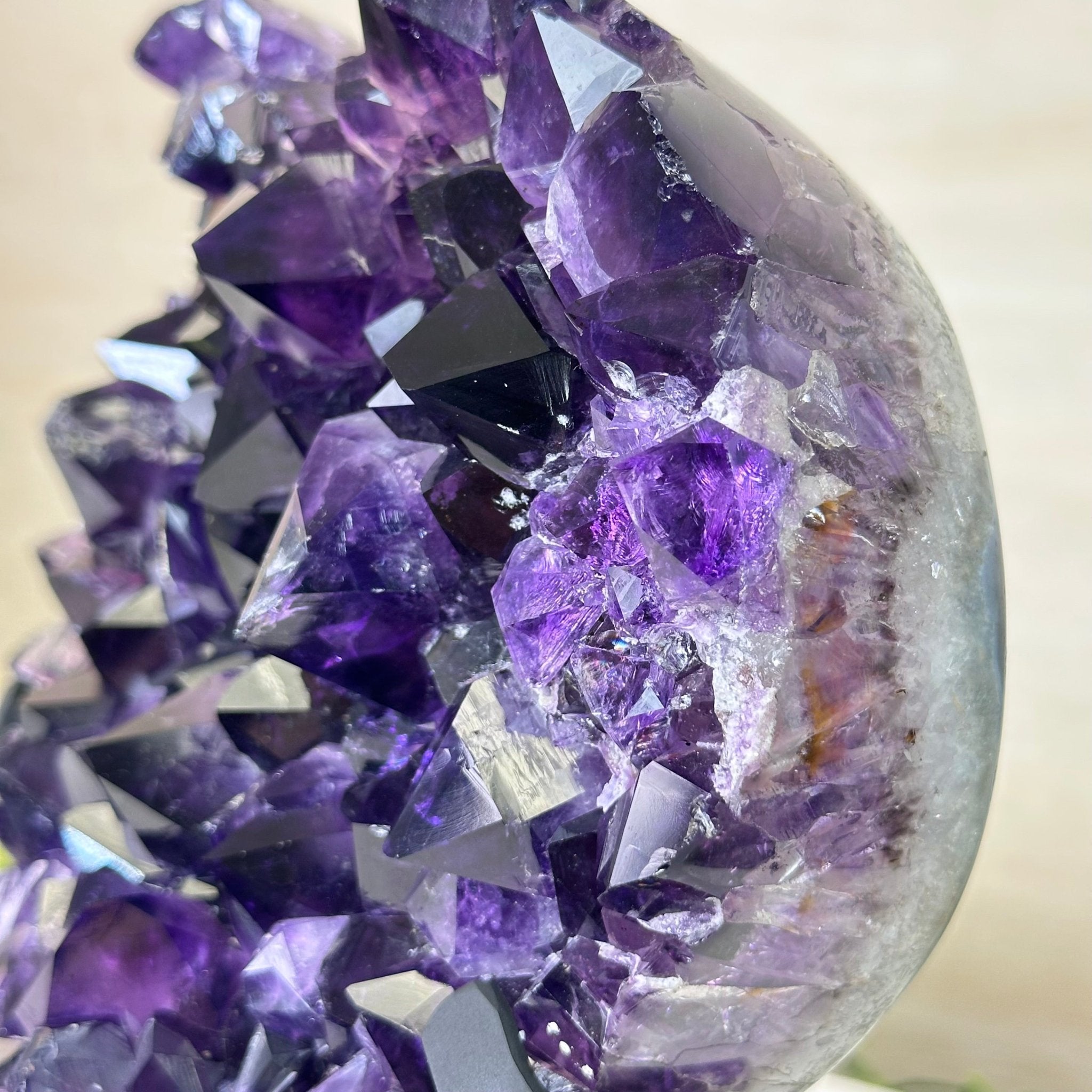 Extra Plus Quality Amethyst Heart Geode on stand, 7.7 lbs & 9" Tall #5463 - 0361 - Brazil GemsBrazil GemsExtra Plus Quality Amethyst Heart Geode on stand, 7.7 lbs & 9" Tall #5463 - 0361Hearts5463 - 0361