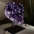 Extra Plus Quality Amethyst Heart Geode on stand, 7.7 lbs & 9" Tall #5463 - 0361 - Brazil GemsBrazil GemsExtra Plus Quality Amethyst Heart Geode on stand, 7.7 lbs & 9" Tall #5463 - 0361Hearts5463 - 0361