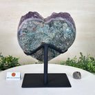 Extra Plus Quality Amethyst Heart Geode on stand, 7.7 lbs & 9" Tall #5463 - 0361 - Brazil GemsBrazil GemsExtra Plus Quality Amethyst Heart Geode on stand, 7.7 lbs & 9" Tall #5463 - 0361Hearts5463 - 0361