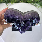 Extra Plus Quality Amethyst Heart Geode on stand, 7.7 lbs & 9" Tall #5463 - 0361 - Brazil GemsBrazil GemsExtra Plus Quality Amethyst Heart Geode on stand, 7.7 lbs & 9" Tall #5463 - 0361Hearts5463 - 0361