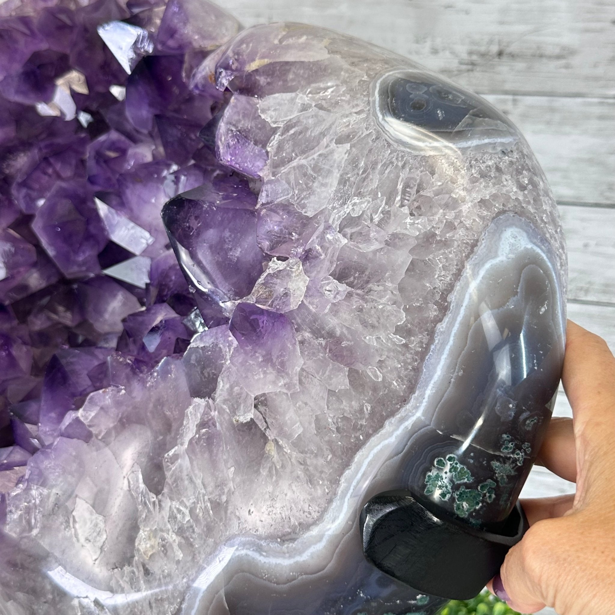 【A】ブラジル産ハイクオリティAmethyst✴︎アメジストアゲートハートシェイプ Amethyst Geode Heart For Sale by Brazil Gems® #5463-0365