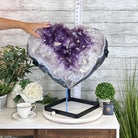 Extra Plus Quality Amethyst Heart Geode w/ metal stand, 88.6 lbs & 21" Tall #5463 - 0365 - Brazil GemsBrazil GemsExtra Plus Quality Amethyst Heart Geode w/ metal stand, 88.6 lbs & 21" Tall #5463 - 0365Hearts5463 - 0365