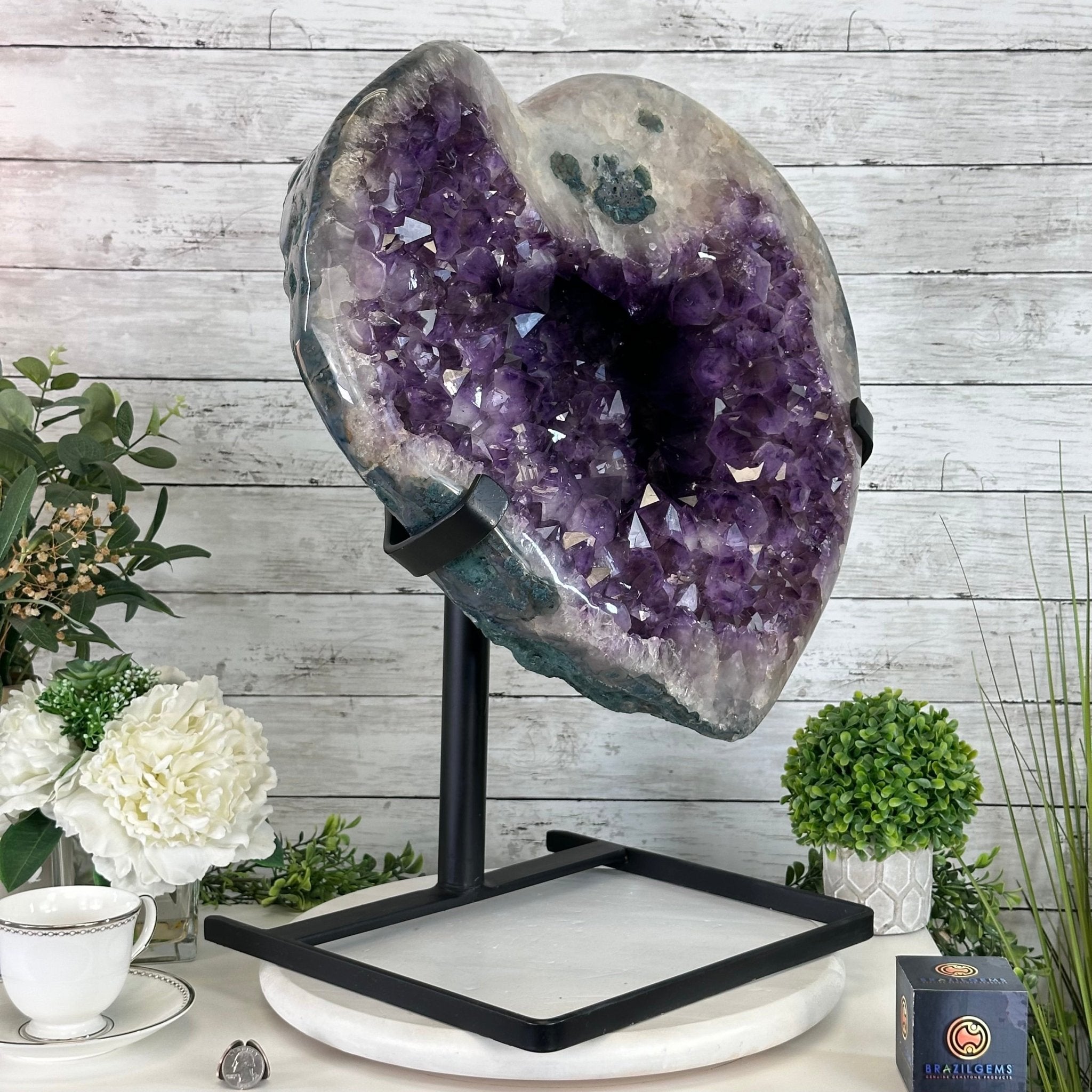 Extra Plus Quality Amethyst Heart Geode w/ metal stand, 999 lbs & 999" Tall #5463 - 0366 - Brazil GemsBrazil GemsExtra Plus Quality Amethyst Heart Geode w/ metal stand, 999 lbs & 999" Tall #5463 - 0366Hearts5463 - 0366