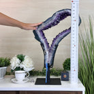 Extra Plus Quality Amethyst Portal, Metal Stand, 18.4 lbs & 22.5" Tall #5604 - 0120 - Brazil GemsBrazil GemsExtra Plus Quality Amethyst Portal, Metal Stand, 18.4 lbs & 22.5" Tall #5604 - 0120Portals on Rotating Bases5604 - 0120