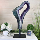 Extra Plus Quality Amethyst Portal, Metal Stand, 18.4 lbs & 22.5" Tall #5604 - 0120 - Brazil GemsBrazil GemsExtra Plus Quality Amethyst Portal, Metal Stand, 18.4 lbs & 22.5" Tall #5604 - 0120Portals on Rotating Bases5604 - 0120