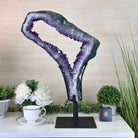 Extra Plus Quality Amethyst Portal, Metal Stand, 18.4 lbs & 22.5" Tall #5604 - 0120 - Brazil GemsBrazil GemsExtra Plus Quality Amethyst Portal, Metal Stand, 18.4 lbs & 22.5" Tall #5604 - 0120Portals on Rotating Bases5604 - 0120