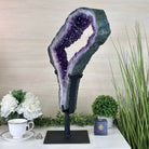 Extra Plus Quality Amethyst Portal, Metal Stand, 18.4 lbs & 22.5" Tall #5604 - 0120 - Brazil GemsBrazil GemsExtra Plus Quality Amethyst Portal, Metal Stand, 18.4 lbs & 22.5" Tall #5604 - 0120Portals on Rotating Bases5604 - 0120