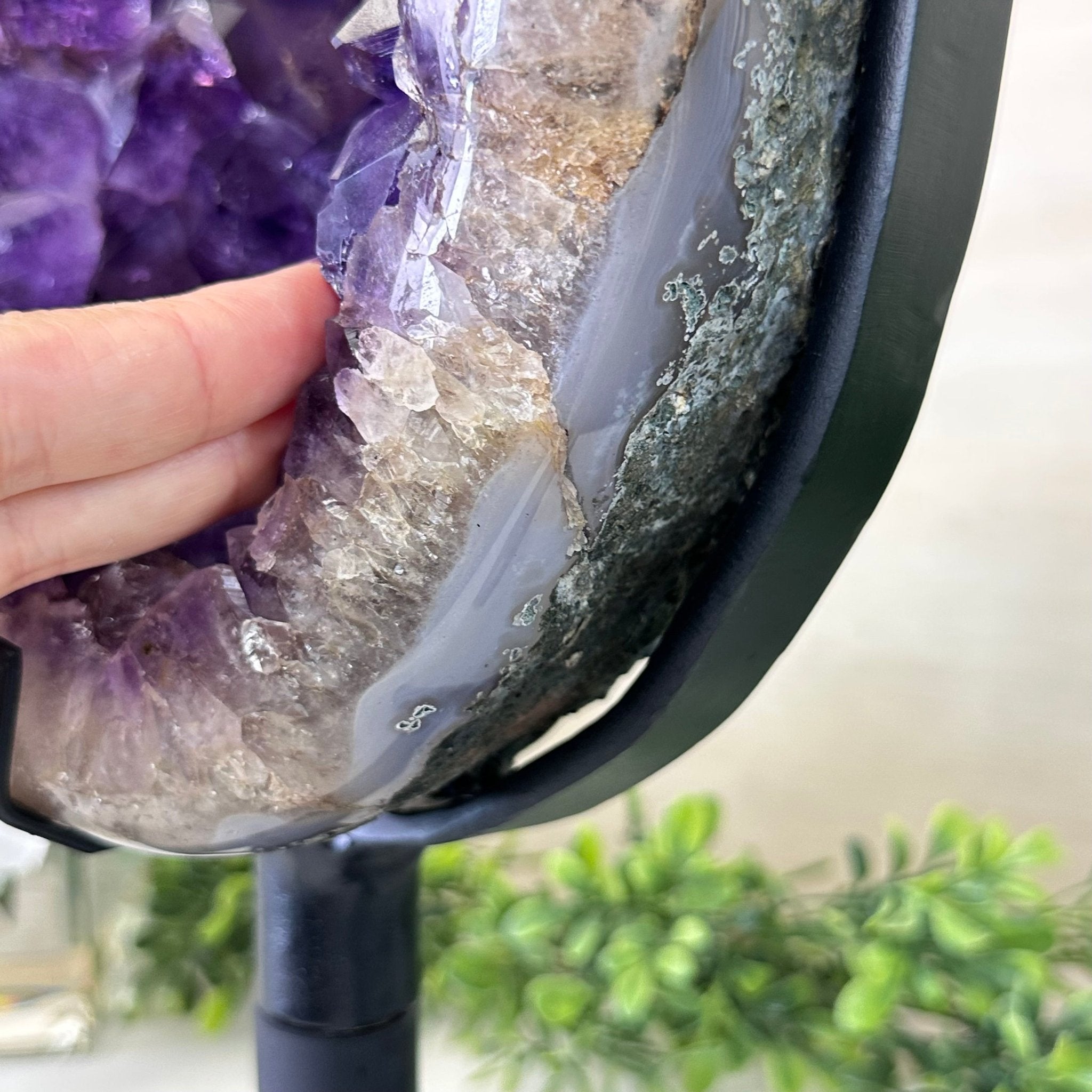 Extra Plus Quality Amethyst Portal, Metal Stand, 25.2 lbs & 17" Tall #5604 - 0113 - Brazil GemsBrazil GemsExtra Plus Quality Amethyst Portal, Metal Stand, 25.2 lbs & 17" Tall #5604 - 0113Portals on Rotating Bases5604 - 0113