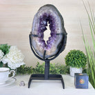 Extra Plus Quality Amethyst Portal, Metal Stand, 25.2 lbs & 17" Tall #5604 - 0113 - Brazil GemsBrazil GemsExtra Plus Quality Amethyst Portal, Metal Stand, 25.2 lbs & 17" Tall #5604 - 0113Portals on Rotating Bases5604 - 0113