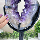 Extra Plus Quality Amethyst Portal, Metal Stand, 25.2 lbs & 17" Tall #5604 - 0113 - Brazil GemsBrazil GemsExtra Plus Quality Amethyst Portal, Metal Stand, 25.2 lbs & 17" Tall #5604 - 0113Portals on Rotating Bases5604 - 0113