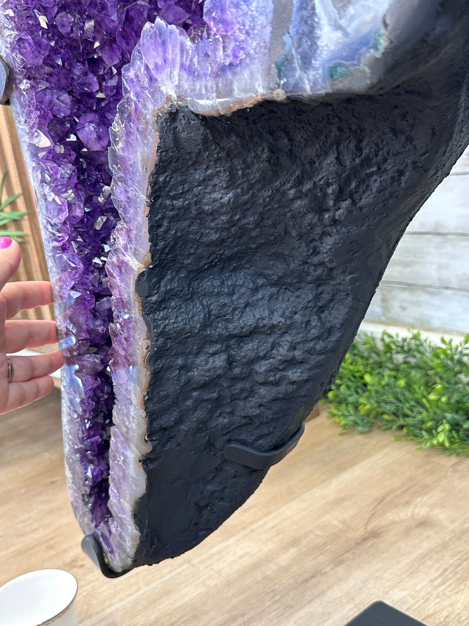 Extra Plus Quality Amethyst Wings on a Metal Stand, 178 lbs, 36" Tall #5493-0040 - Brazil GemsBrazil GemsExtra Plus Quality Amethyst Wings on a Metal Stand, 178 lbs, 36" Tall #5493-0040Amethyst Butterfly Wings5493-0040