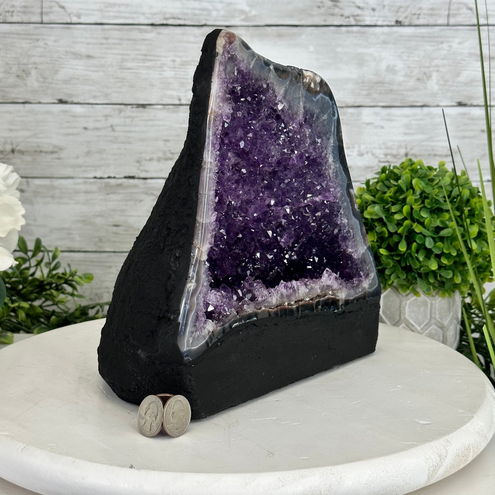 Extra Plus Quality Brazilian Amethyst Cathedral, 12.1 lbs & 9.25" Tall, Model #5601-1061 by Brazil Gems - Brazil GemsBrazil GemsExtra Plus Quality Brazilian Amethyst Cathedral, 12.1 lbs & 9.25" Tall, Model #5601-1061 by Brazil GemsCathedrals5601-1061