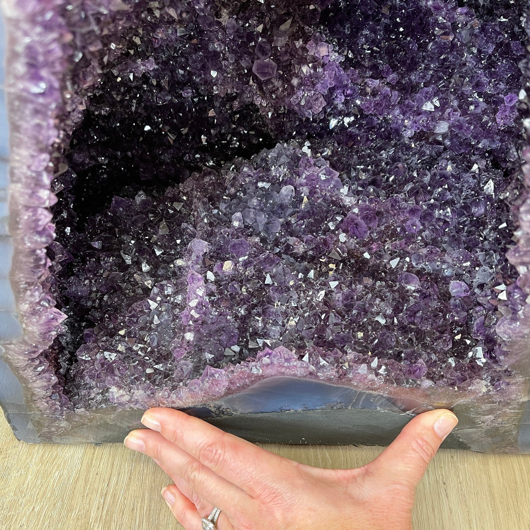 Extra Plus Quality Brazilian Amethyst Cathedral, 130.9 lbs & 22.3” tall Model #5601-0571 by Brazil Gems - Brazil GemsBrazil GemsExtra Plus Quality Brazilian Amethyst Cathedral, 130.9 lbs & 22.3” tall Model #5601-0571 by Brazil GemsCathedrals5601-0571