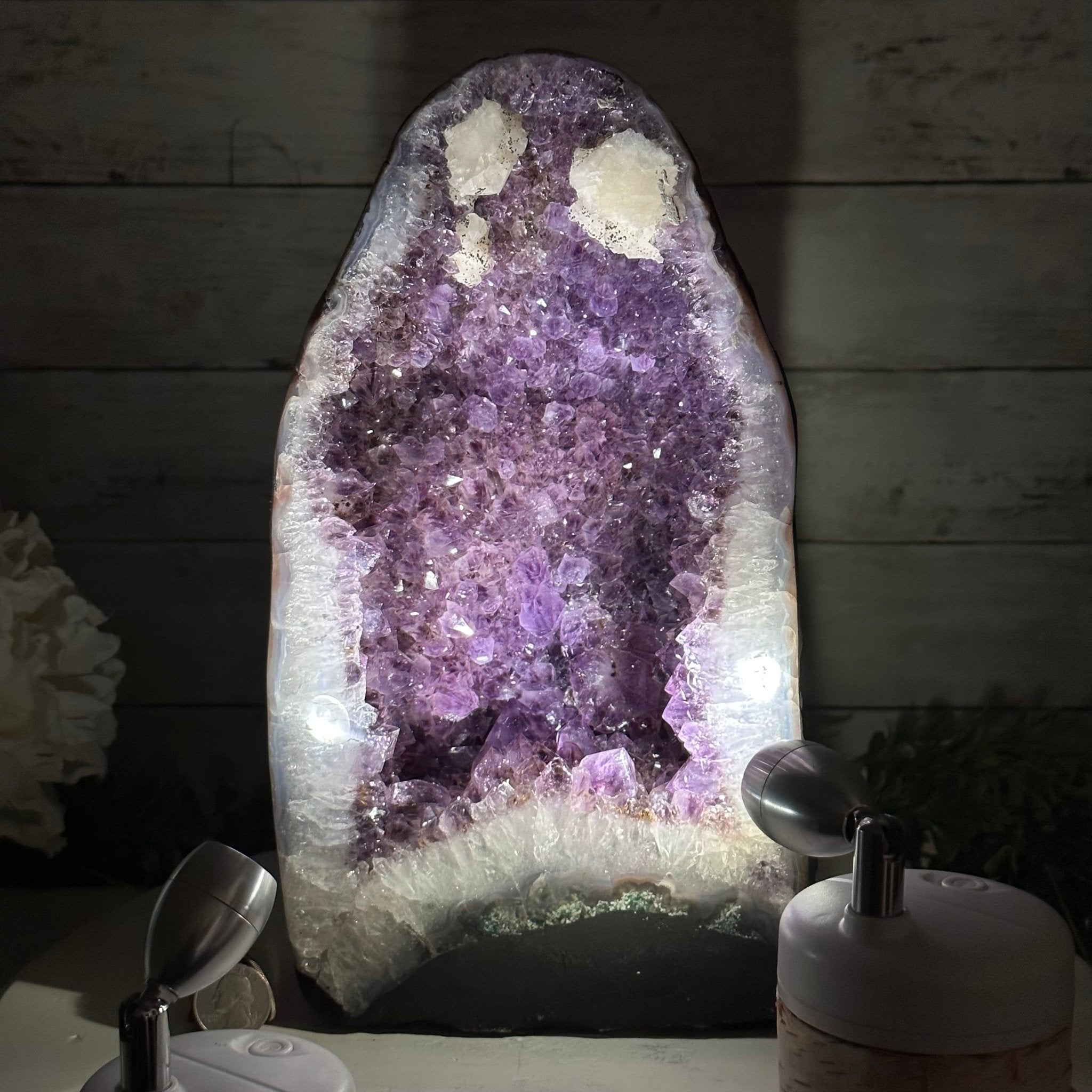 Extra Plus Quality Brazilian Amethyst Cathedral, 16 lbs & 11.8" Tall, Model #5601-0969 by Brazil Gems - Brazil GemsBrazil GemsExtra Plus Quality Brazilian Amethyst Cathedral, 16 lbs & 11.8" Tall, Model #5601-0969 by Brazil GemsCathedrals5601-0969