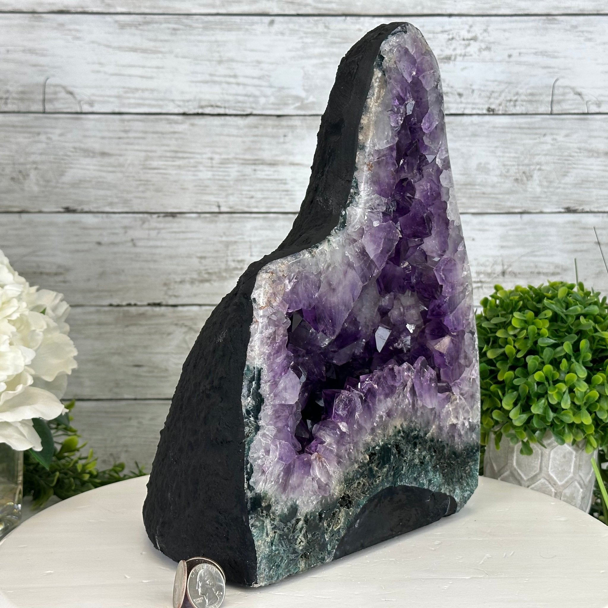 Extra Plus Quality Brazilian Amethyst Cathedral, 19.3 lbs & 11.8" Tall, Model #5601-1075 by Brazil Gems - Brazil GemsBrazil GemsExtra Plus Quality Brazilian Amethyst Cathedral, 19.3 lbs & 11.8" Tall, Model #5601-1075 by Brazil GemsCathedrals5601-1075
