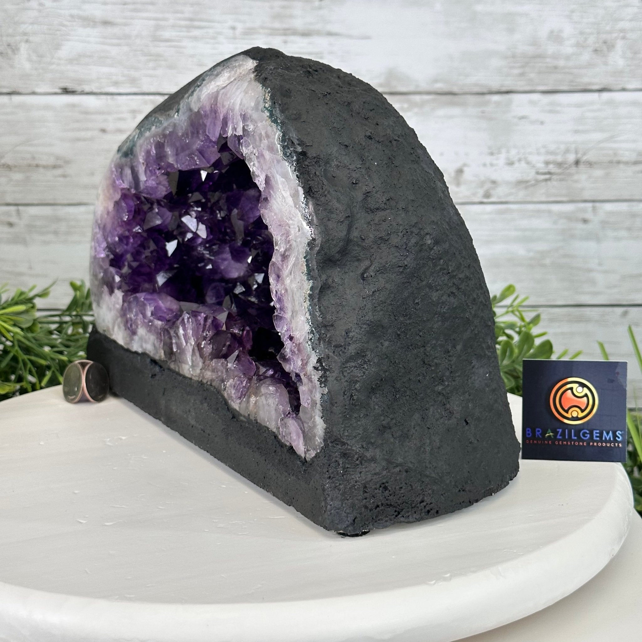 Extra Plus Quality Brazilian Amethyst Cathedral, 21.2 lbs & 8" Tall, Model #5601-1282 by Brazil Gems - Brazil GemsBrazil GemsExtra Plus Quality Brazilian Amethyst Cathedral, 21.2 lbs & 8" Tall, Model #5601-1282 by Brazil GemsCathedrals5601-1282