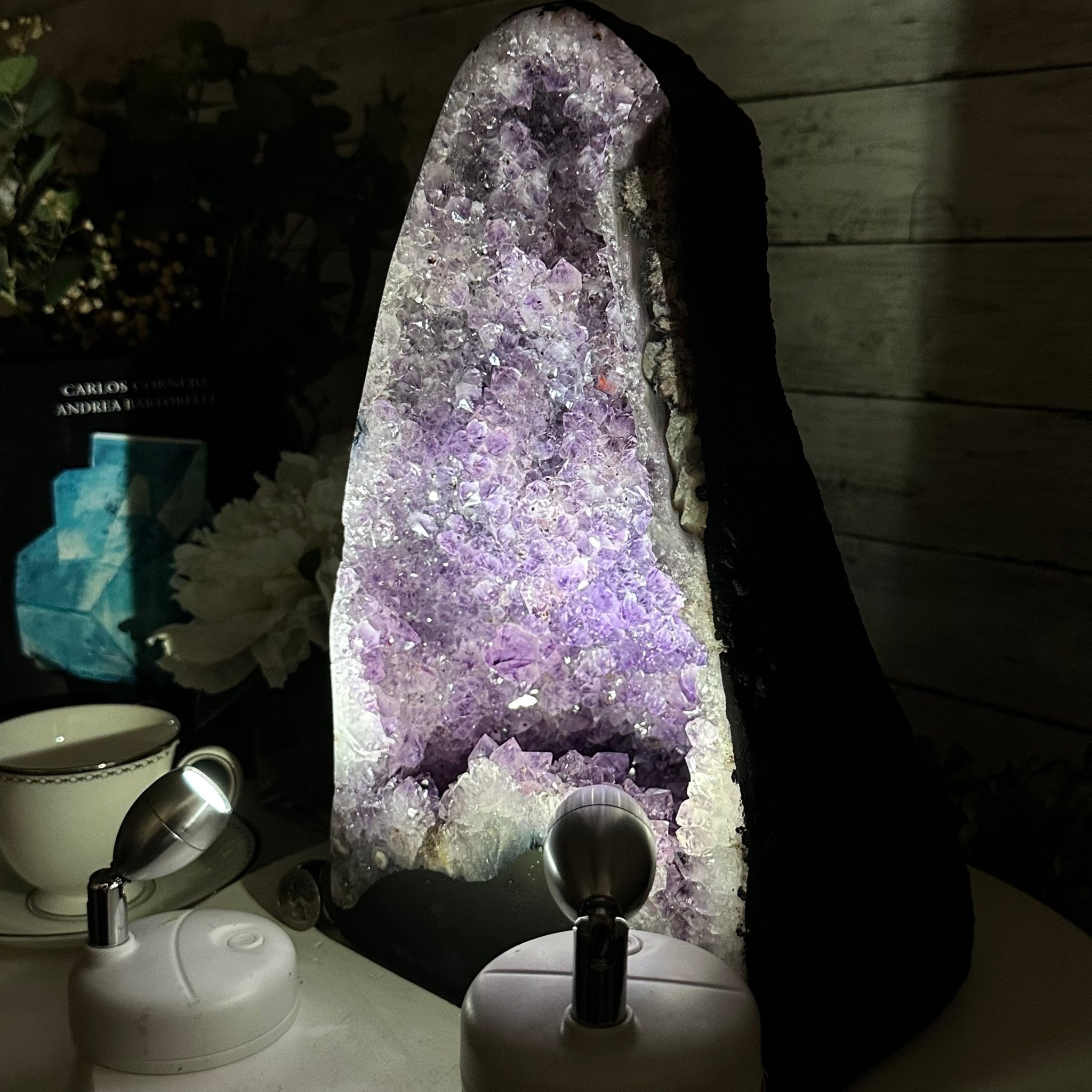Extra Plus Quality Brazilian Amethyst Cathedral, 21.7 lbs & 13" Tall, Model #5601-0977 by Brazil Gems - Brazil GemsBrazil GemsExtra Plus Quality Brazilian Amethyst Cathedral, 21.7 lbs & 13" Tall, Model #5601-0977 by Brazil GemsCathedrals5601-0977