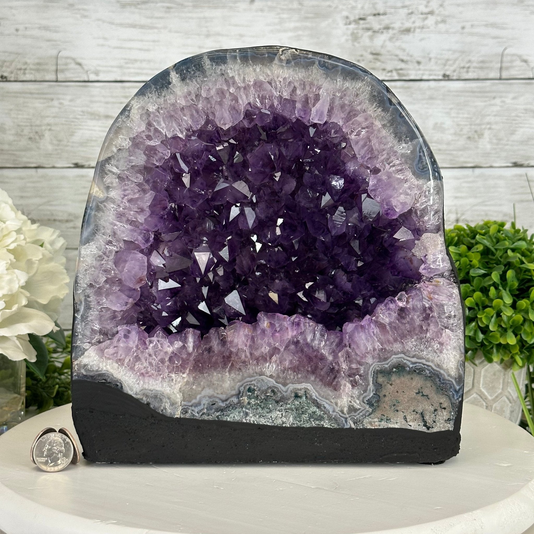 Extra Plus Quality Brazilian Amethyst Cathedral, 25.4 lbs & 10.1" Tall, Model #5601-1080 by Brazil Gems - Brazil GemsBrazil GemsExtra Plus Quality Brazilian Amethyst Cathedral, 25.4 lbs & 10.1" Tall, Model #5601-1080 by Brazil GemsCathedrals5601-1080