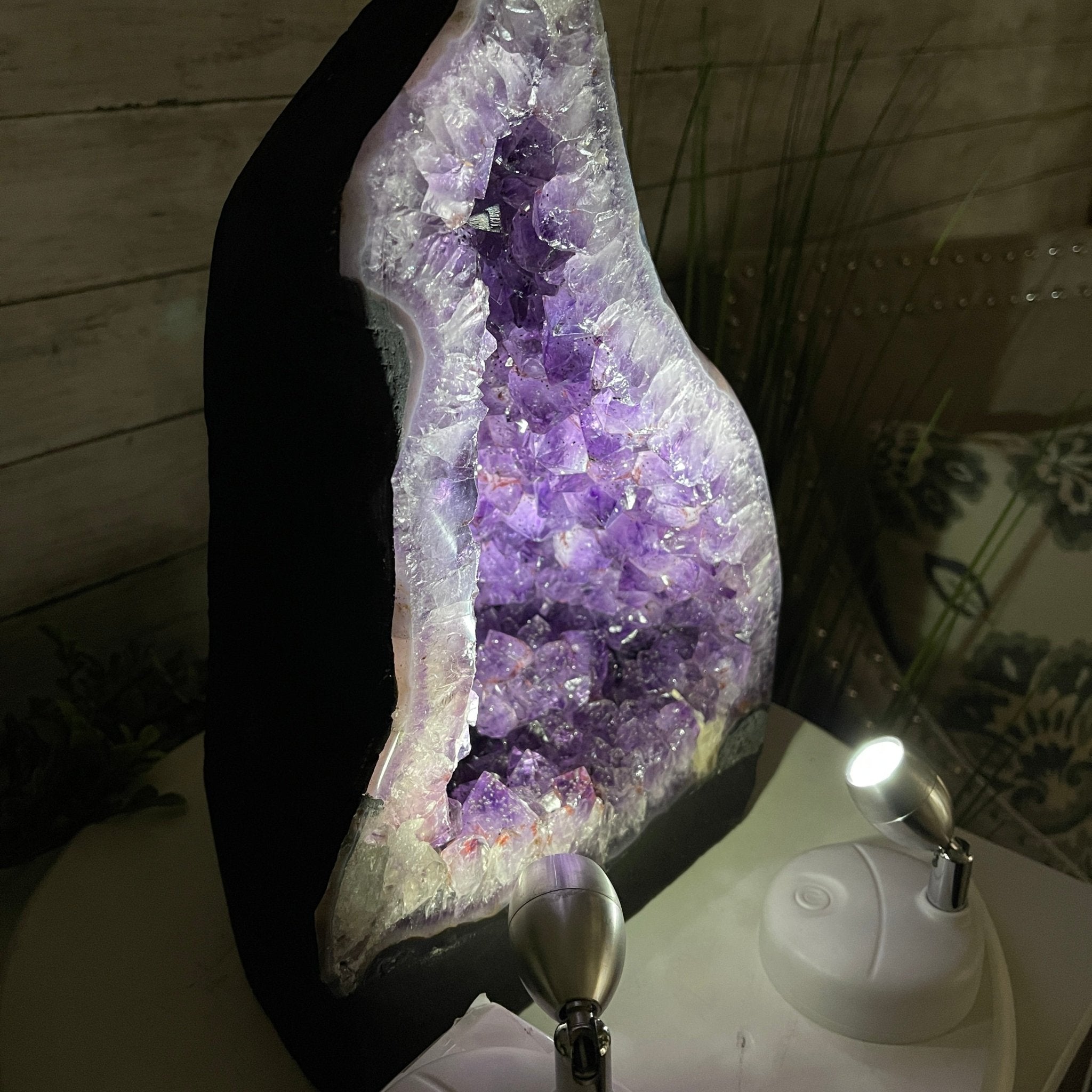 Extra Plus Quality Brazilian Amethyst Cathedral, 26.2 lbs & 13.25” tall Model #5601-1154 by Brazil Gems - Brazil GemsBrazil GemsExtra Plus Quality Brazilian Amethyst Cathedral, 26.2 lbs & 13.25” tall Model #5601-1154 by Brazil GemsCathedrals5601-1154