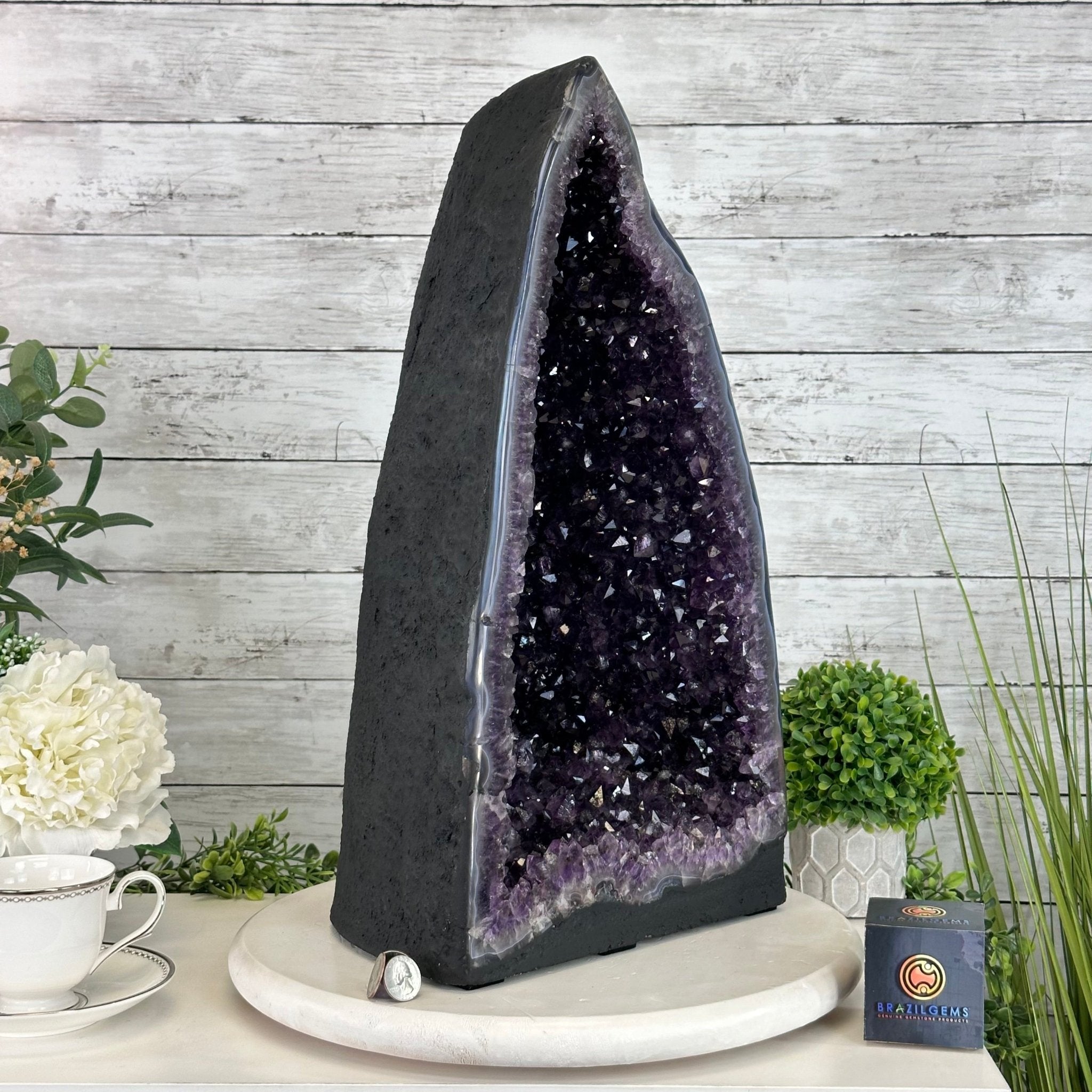 Extra Plus Quality Brazilian Amethyst Cathedral, 44.6 lbs & 19.8" Tall #5601 - 1312 - Brazil GemsBrazil GemsExtra Plus Quality Brazilian Amethyst Cathedral, 44.6 lbs & 19.8" Tall #5601 - 1312Cathedrals5601 - 1312