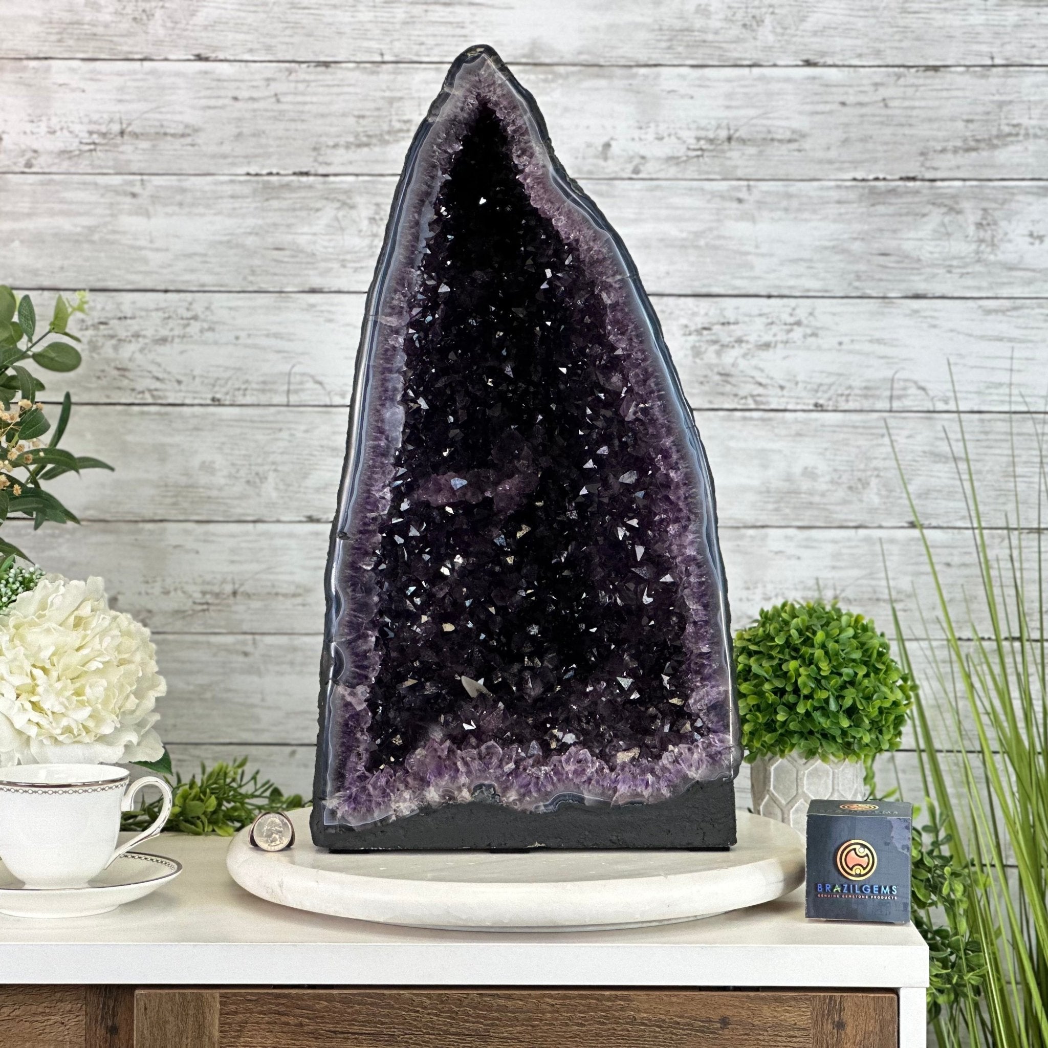 Extra Plus Quality Brazilian Amethyst Cathedral, 44.6 lbs & 19.8" Tall #5601 - 1312 - Brazil GemsBrazil GemsExtra Plus Quality Brazilian Amethyst Cathedral, 44.6 lbs & 19.8" Tall #5601 - 1312Cathedrals5601 - 1312