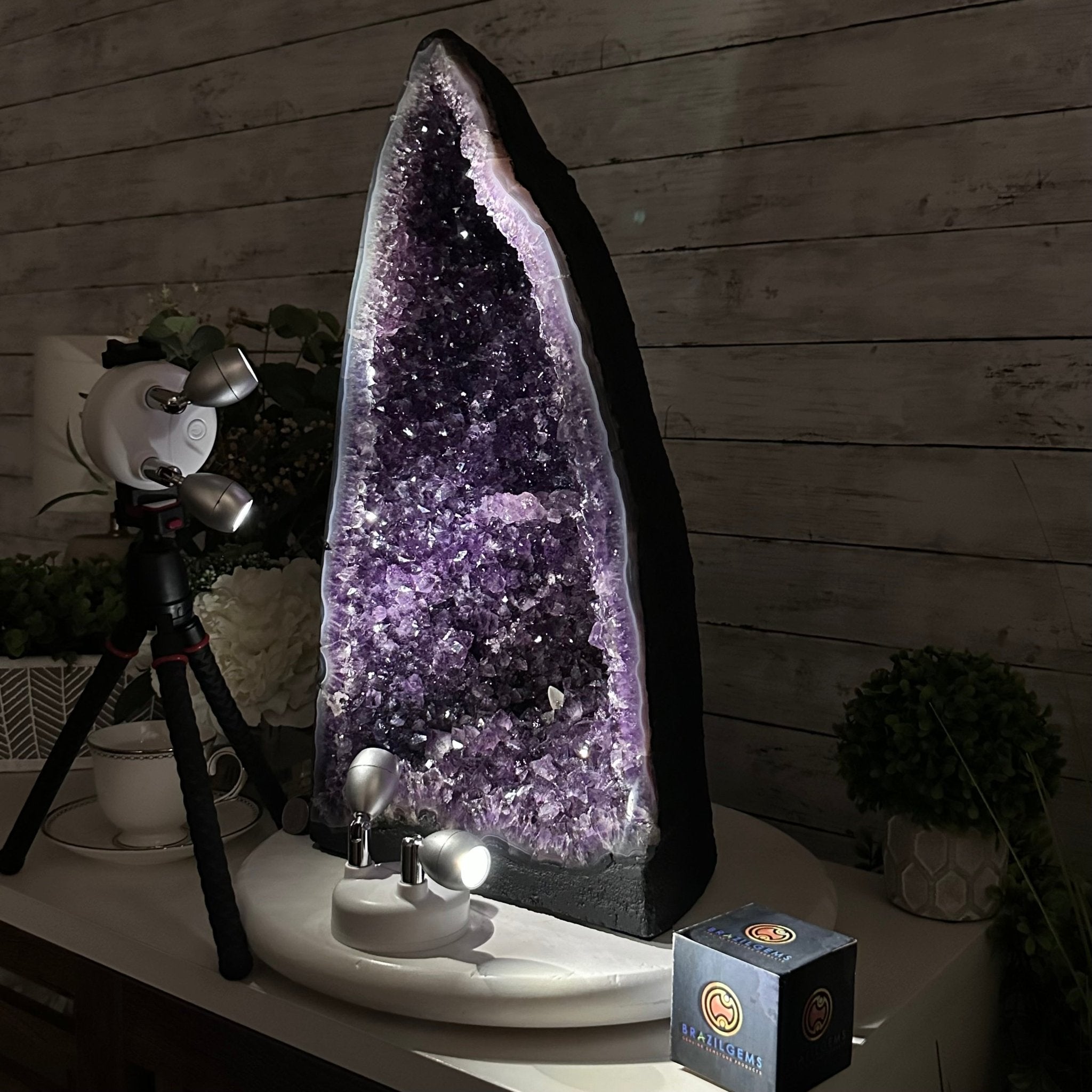 Extra Plus Quality Brazilian Amethyst Cathedral, 44.6 lbs & 19.8" Tall #5601 - 1312 - Brazil GemsBrazil GemsExtra Plus Quality Brazilian Amethyst Cathedral, 44.6 lbs & 19.8" Tall #5601 - 1312Cathedrals5601 - 1312