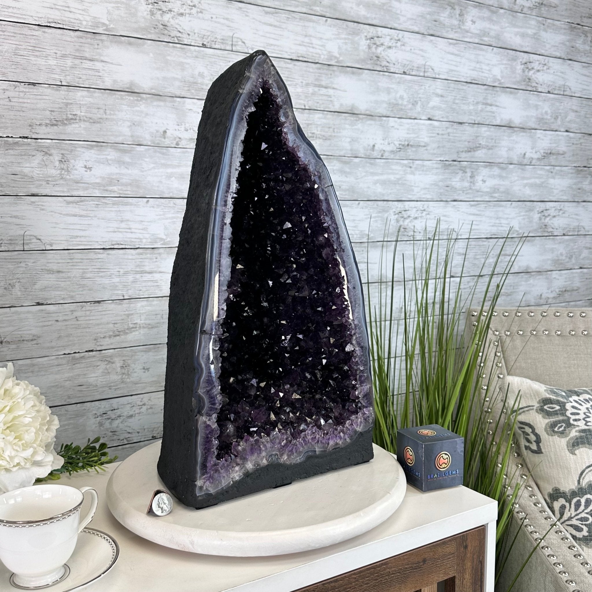 Extra Plus Quality Brazilian Amethyst Cathedral, 44.6 lbs & 19.8" Tall #5601 - 1312 - Brazil GemsBrazil GemsExtra Plus Quality Brazilian Amethyst Cathedral, 44.6 lbs & 19.8" Tall #5601 - 1312Cathedrals5601 - 1312