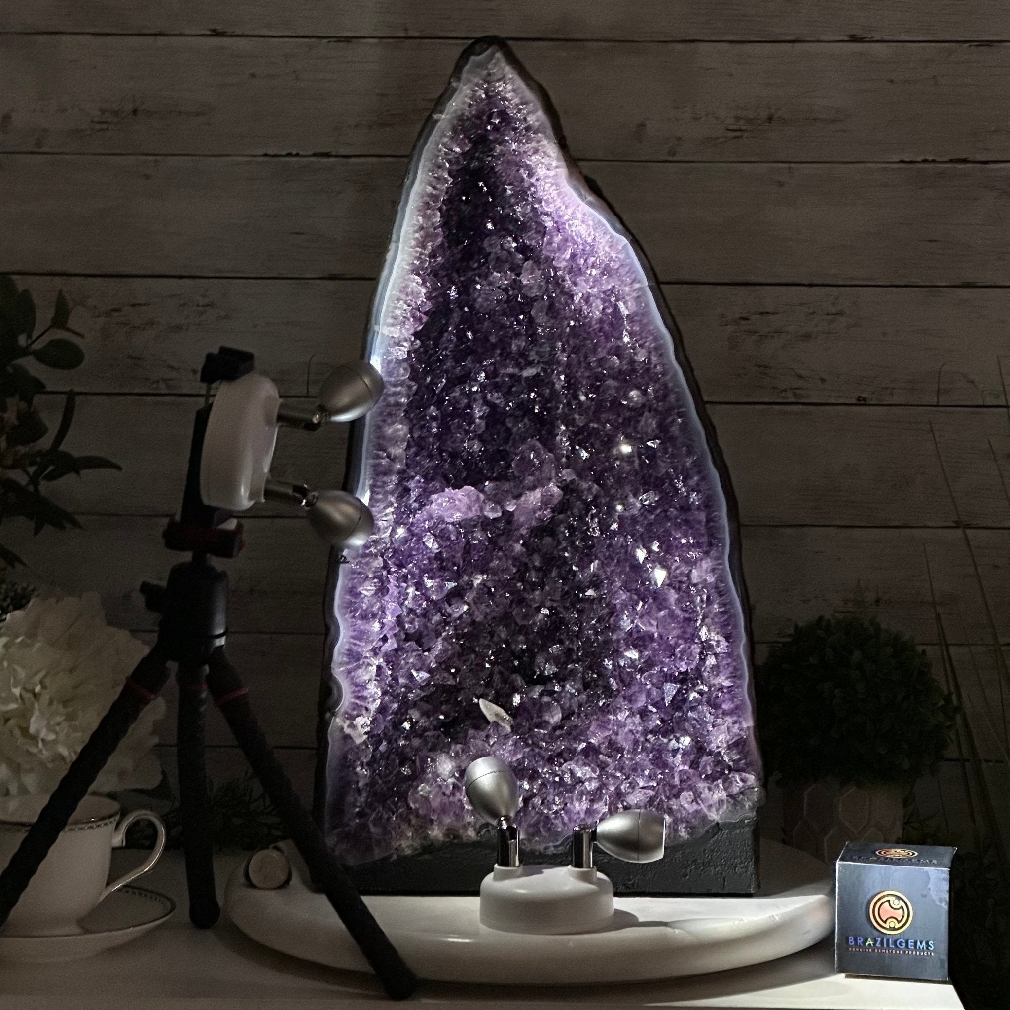 Extra Plus Quality Brazilian Amethyst Cathedral, 44.6 lbs & 19.8" Tall #5601 - 1312 - Brazil GemsBrazil GemsExtra Plus Quality Brazilian Amethyst Cathedral, 44.6 lbs & 19.8" Tall #5601 - 1312Cathedrals5601 - 1312