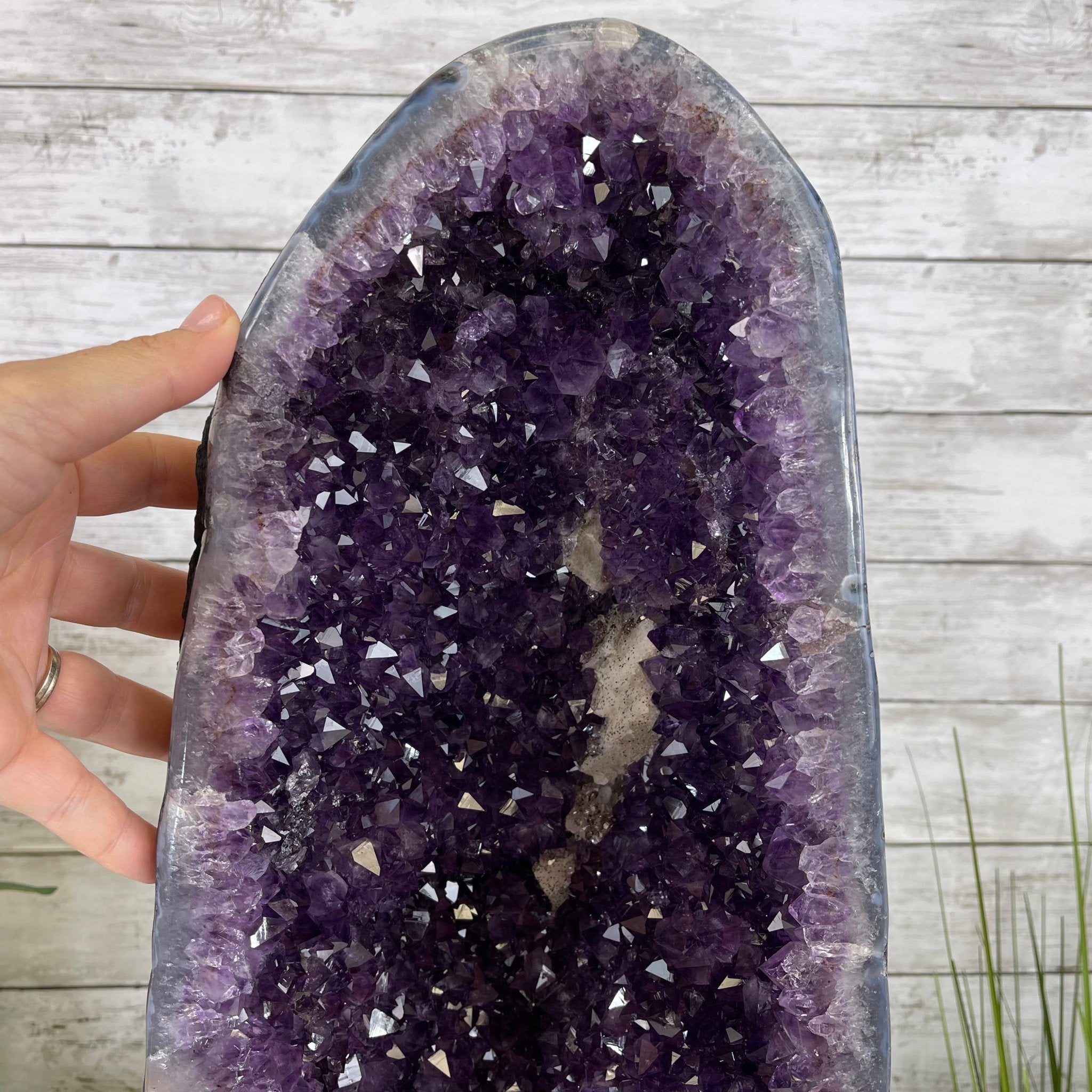 Extra Plus Quality Brazilian Amethyst Cathedral, 44.9 lbs & 21.5” tall Model #5601-1127 by Brazil Gems - Brazil GemsBrazil GemsExtra Plus Quality Brazilian Amethyst Cathedral, 44.9 lbs & 21.5” tall Model #5601-1127 by Brazil GemsCathedrals5601-1127
