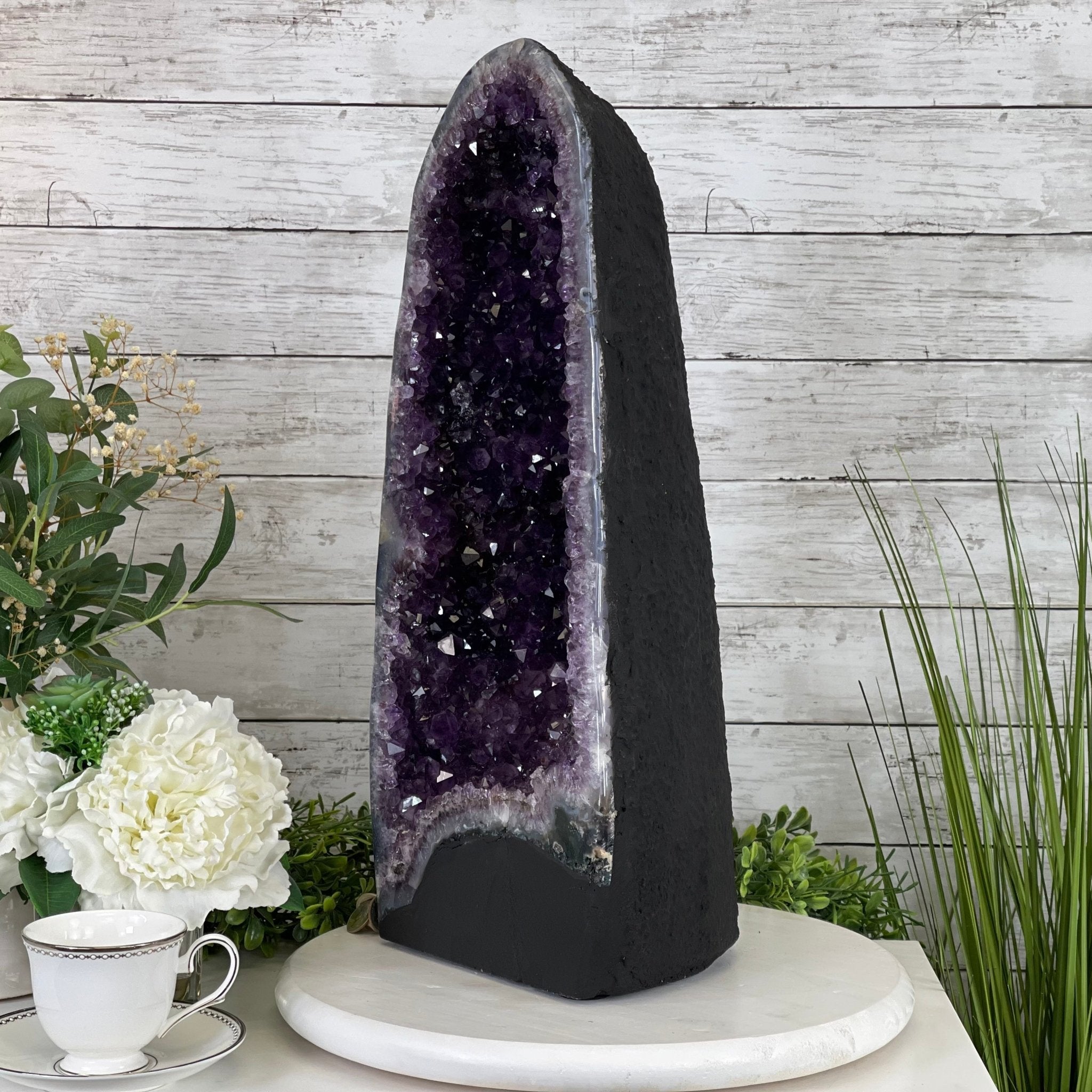 Extra Plus Quality Brazilian Amethyst Cathedral, 44.9 lbs & 21.5” tall Model #5601-1127 by Brazil Gems - Brazil GemsBrazil GemsExtra Plus Quality Brazilian Amethyst Cathedral, 44.9 lbs & 21.5” tall Model #5601-1127 by Brazil GemsCathedrals5601-1127
