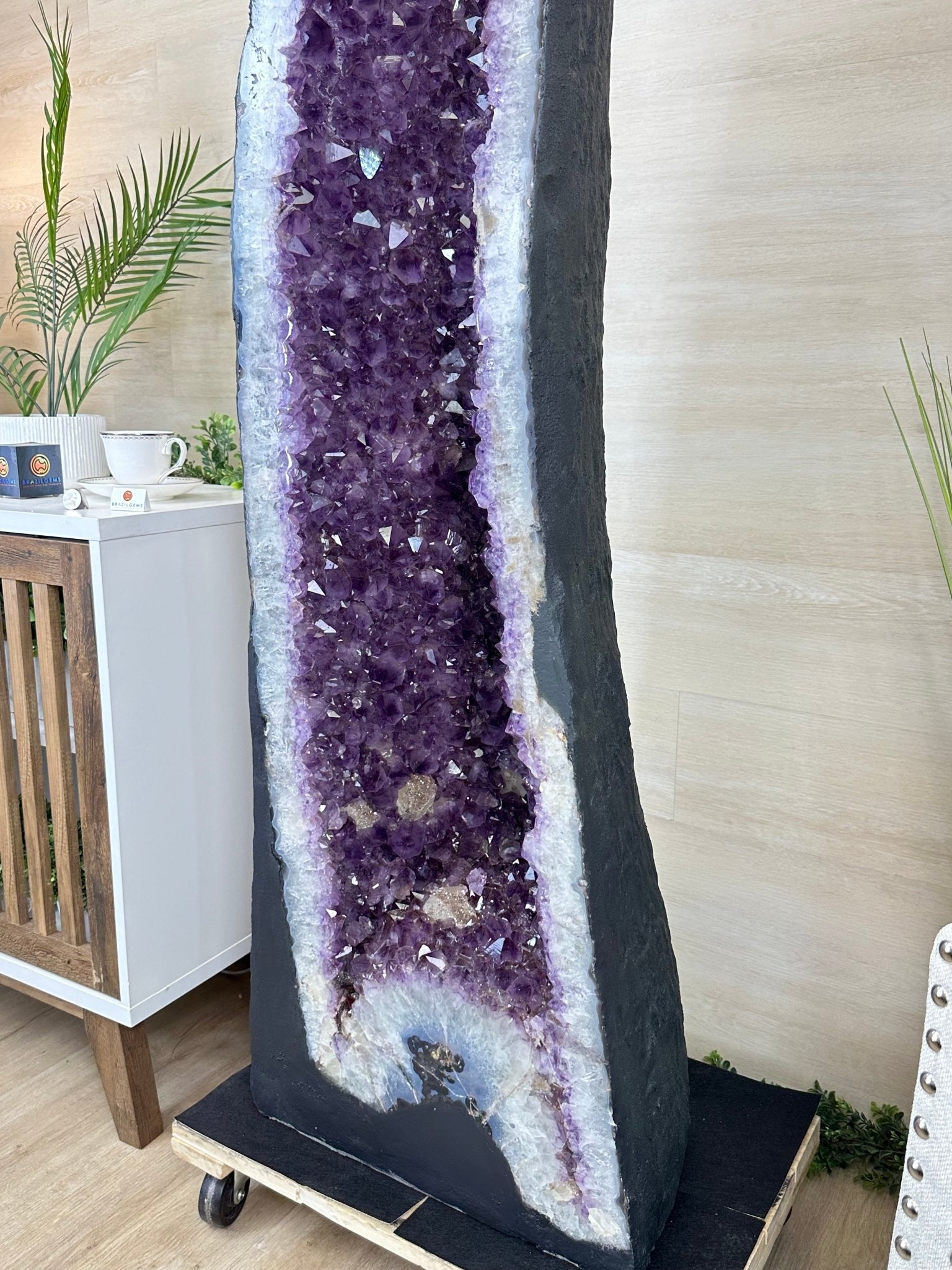 Extra Plus Quality Brazilian Amethyst Cathedral, 545 lbs & 69 Inches Tall #5601 - 1477 - Brazil GemsBrazil GemsExtra Plus Quality Brazilian Amethyst Cathedral, 545 lbs & 69 Inches Tall #5601 - 1477Cathedrals5601 - 1477