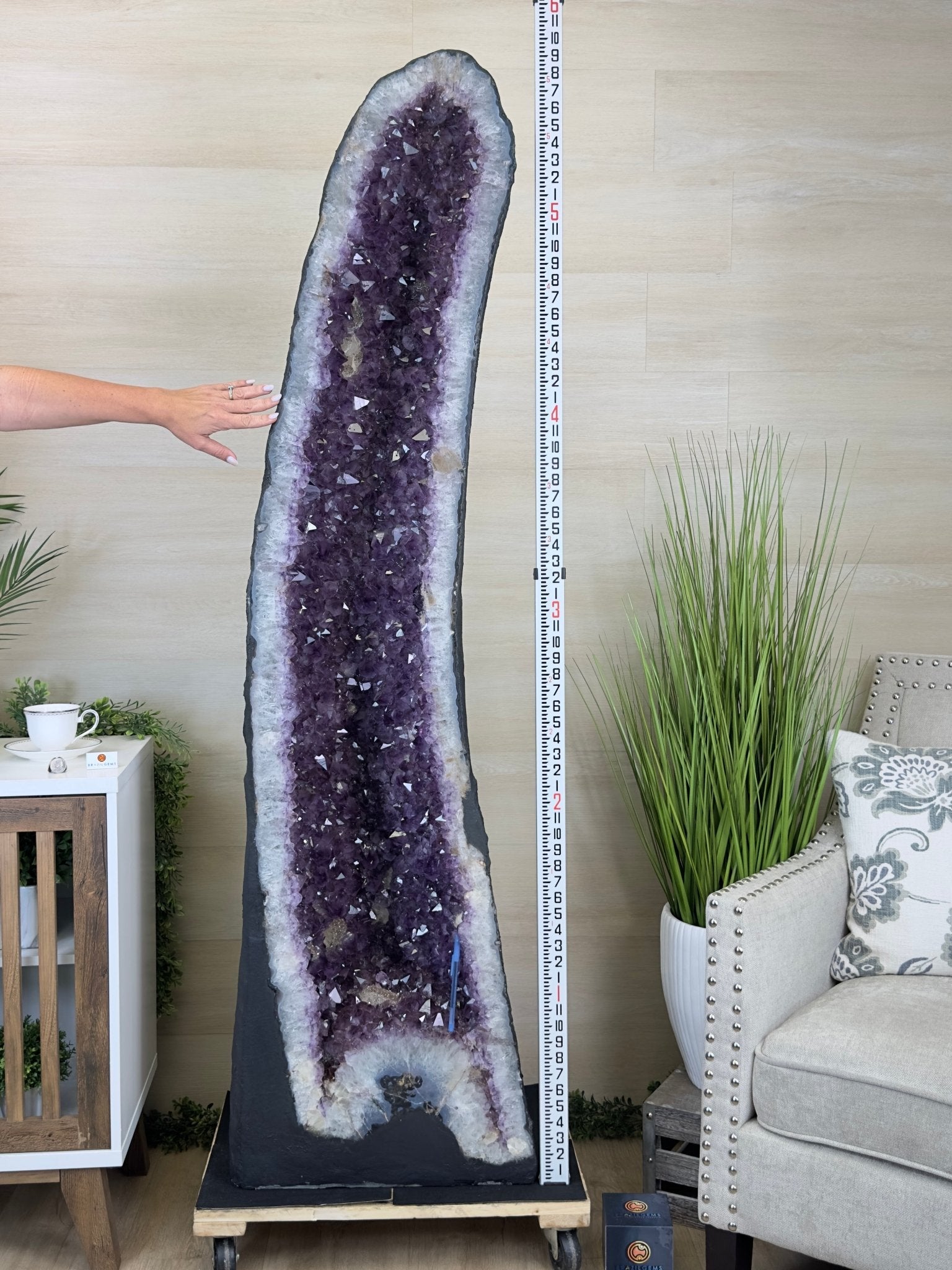 Extra Plus Quality Brazilian Amethyst Cathedral, 545 lbs & 69 Inches Tall #5601 - 1477 - Brazil GemsBrazil GemsExtra Plus Quality Brazilian Amethyst Cathedral, 545 lbs & 69 Inches Tall #5601 - 1477Cathedrals5601 - 1477