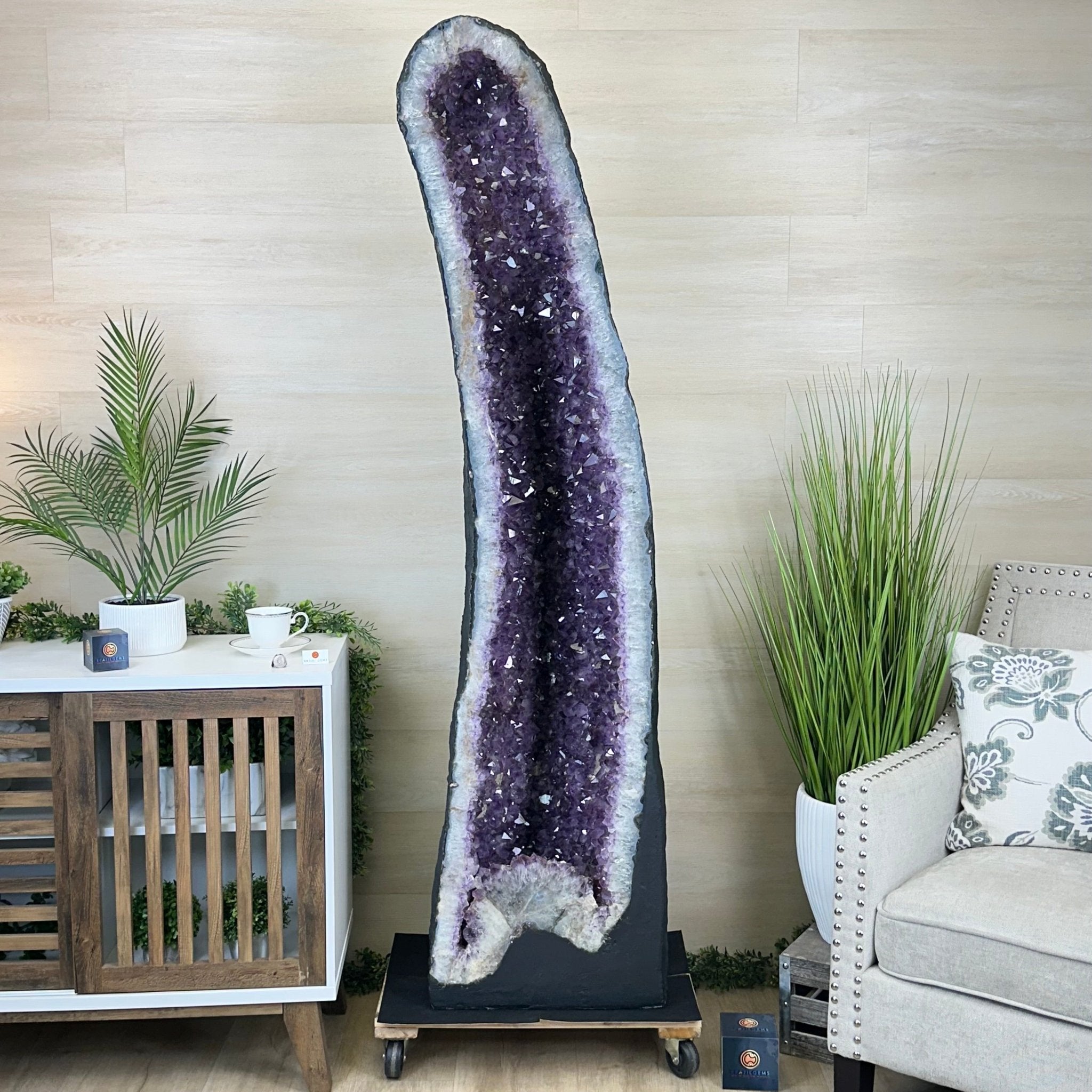 Extra Plus Quality Brazilian Amethyst Cathedral, 586.5 lbs & 71 Inches Tall #5601 - 1478 - Brazil GemsBrazil GemsExtra Plus Quality Brazilian Amethyst Cathedral, 586.5 lbs & 71 Inches Tall #5601 - 1478Cathedrals5601 - 1478