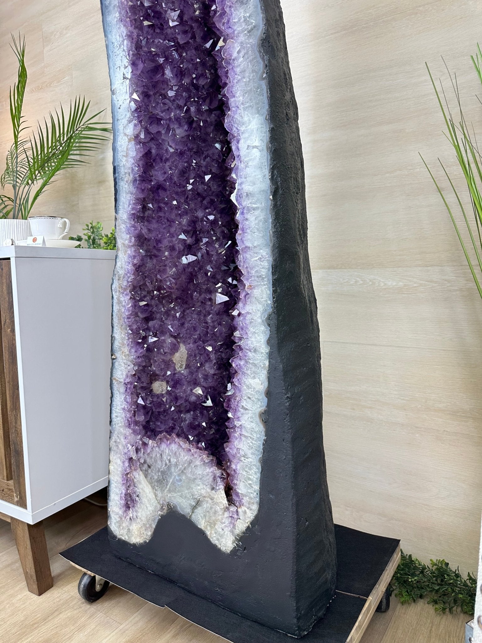 Extra Plus Quality Brazilian Amethyst Cathedral, 586.5 lbs & 71 Inches Tall #5601 - 1478 - Brazil GemsBrazil GemsExtra Plus Quality Brazilian Amethyst Cathedral, 586.5 lbs & 71 Inches Tall #5601 - 1478Cathedrals5601 - 1478