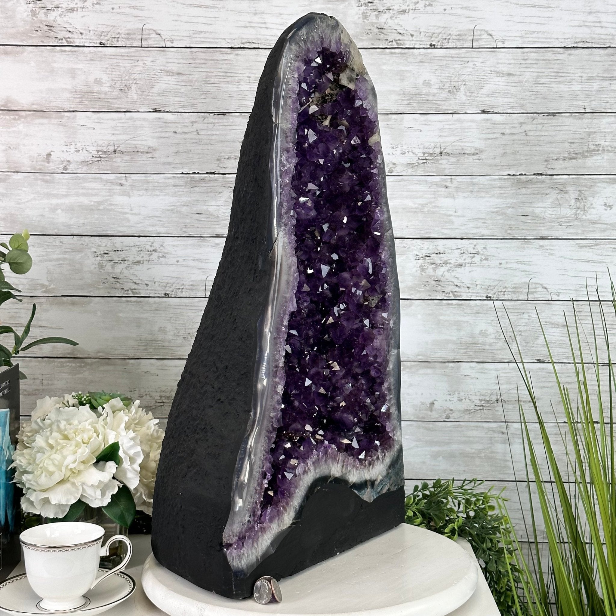 Extra Plus Quality Brazilian Amethyst Cathedral, 77.2 lbs & 24.2" Tall, Model #5601-0992 by Brazil Gems - Brazil GemsBrazil GemsExtra Plus Quality Brazilian Amethyst Cathedral, 77.2 lbs & 24.2" Tall, Model #5601-0992 by Brazil GemsCathedrals5601-0992