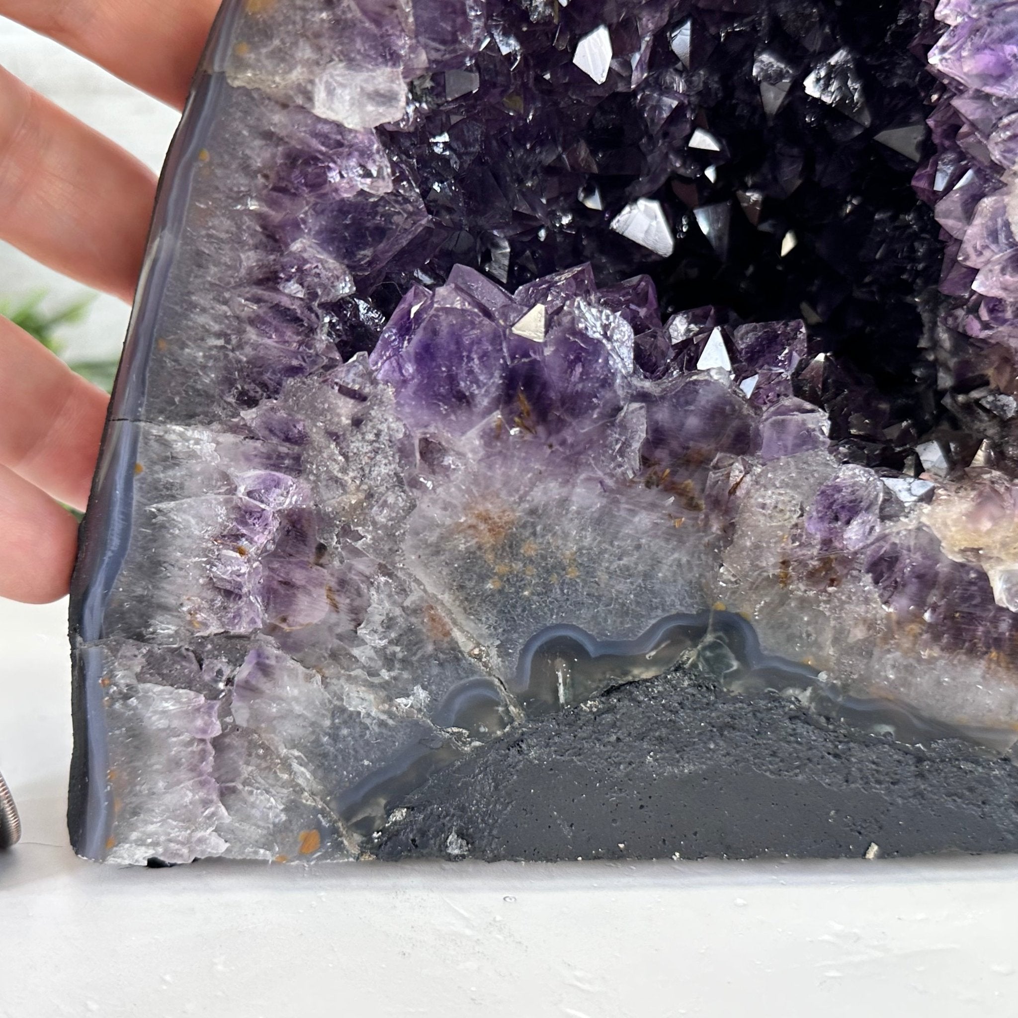 Extra Plus Quality Brazilian Amethyst Cathedral, 8.5 lbs & 6.5" Tall, Model #5601-1276 by Brazil Gems - Brazil GemsBrazil GemsExtra Plus Quality Brazilian Amethyst Cathedral, 8.5 lbs & 6.5" Tall, Model #5601-1276 by Brazil GemsCathedrals5601-1276