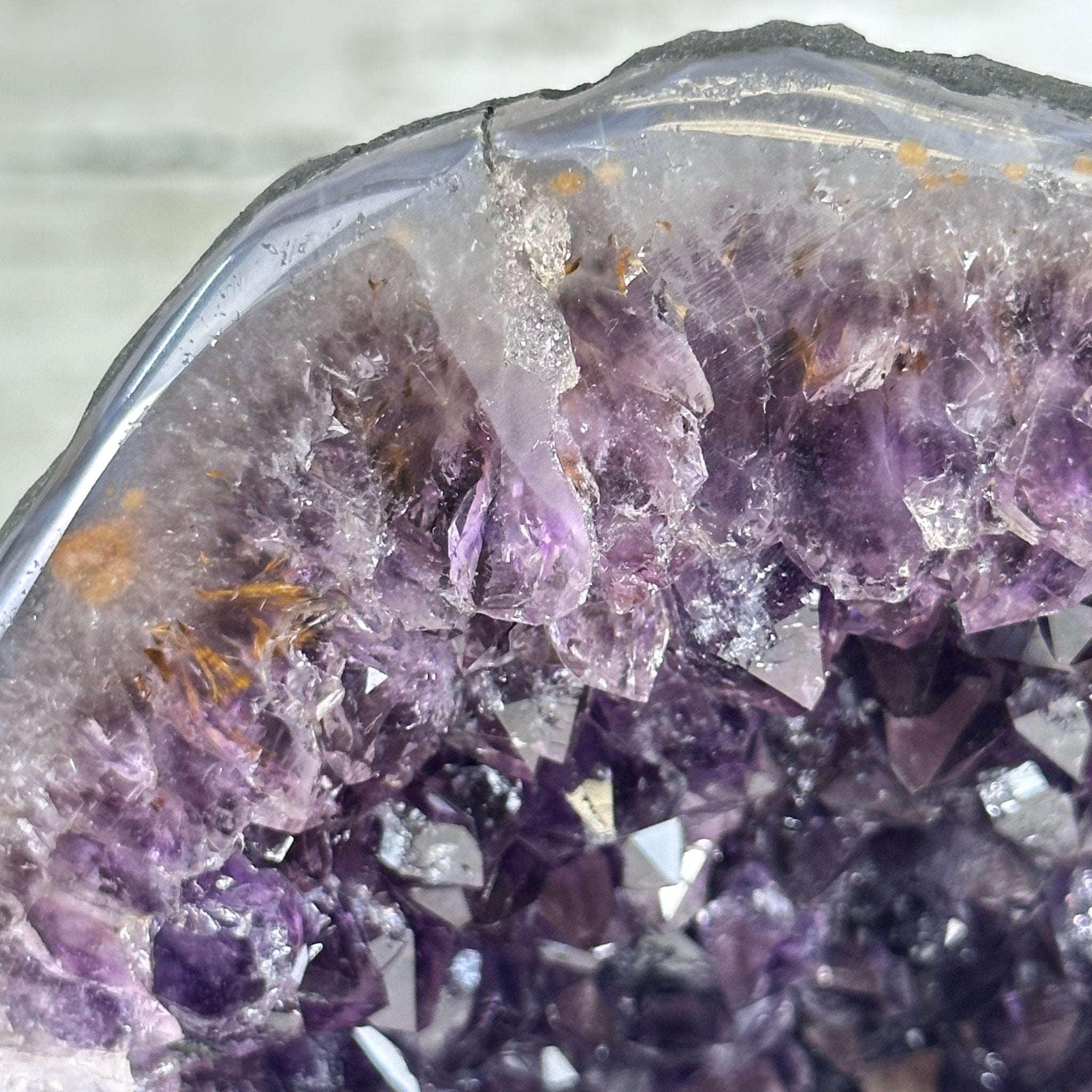 Extra Plus Quality Brazilian Amethyst Cathedral, 8.5 lbs & 6.5" Tall, Model #5601-1276 by Brazil Gems - Brazil GemsBrazil GemsExtra Plus Quality Brazilian Amethyst Cathedral, 8.5 lbs & 6.5" Tall, Model #5601-1276 by Brazil GemsCathedrals5601-1276
